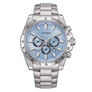 Citizen Sport Chronograph Light Blue Dial & Stainless Steel Watch