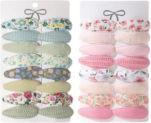 32 Pack Baby Hair Clips for Girls, Floral Snap Clips