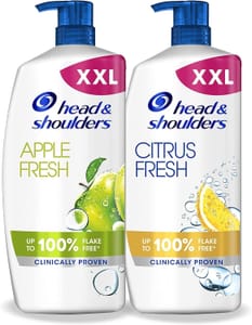 Head & Shoulders Apple Fresh + Citrus Fresh Shampoo, VALUE 2 PACK 1L Pumps