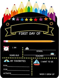 First Day of School Pencil Board Sign for Nursery