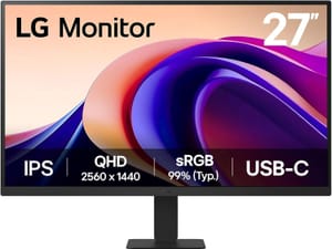 LG 27U631A 27-Inch QHD IPS Monitor, 100Hz, USB-C, HDMI