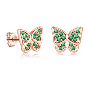 Lynizo 925 Sterling Silver Butterfly Stud Earrings