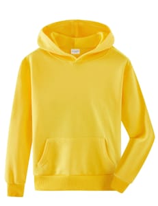 Spring&Gege Youth Solid Hooded Sweatshirt for Kids 5-6 Yellow