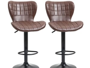 Bar Stools Set of 2 Brown