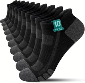 YouShow Cotton Trainer Socks 10 Pairs Ankle Sports Socks for Men & Women