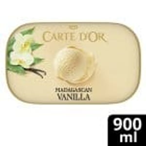 Carte D'Or Madagascan Vanilla Ice Cream Tub Dessert 900ml
