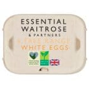 Waitrose Essential Free Range White Eggs 6s