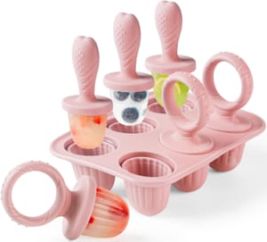 JRISBO Silicone Popsicle Moulds for Kids, 6x17ml, Teething Sticks