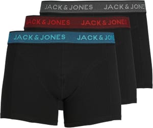 JACK & JONES Mens Trunks 3-Pack Boxer Multicolor L