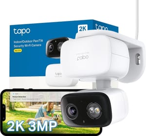 Tapo C216 2K Pan/Tilt Outdoor Security Camera with Spotlight