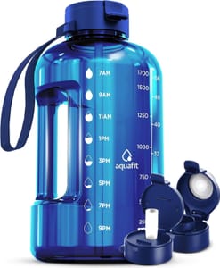 AQUAFIT 2 Litre Water Bottle with Straw and Time Marker