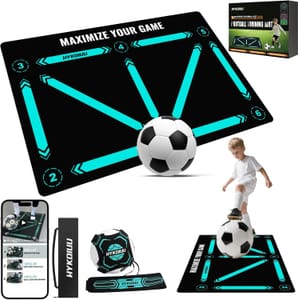Football Training Mat with Videos for Ball Control and Footwork