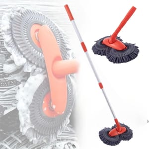 Car Wash Mop with Telescopic Rotating Head, Microfiber Brush