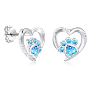 Zecimi 925 Sterling Silver Kitten Paw Stud Earrings