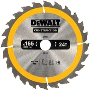 DeWalt Circular Saw Blade 165mm X 20mm X 24T