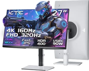 KTC 27-Inch 4K Gaming Monitor, Dual 4K/FHD, IPS, USB-C, KVM