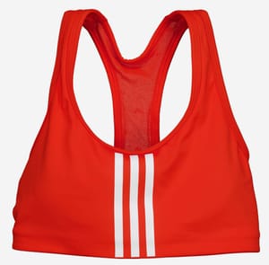 Adidas Red Striped Sports Bra XS