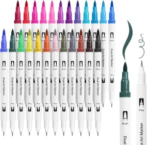 Dual Tip Brush Pens Set of 24