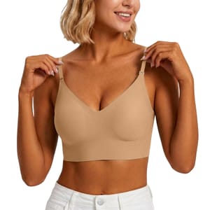 Non-Wired Seamless Push-up Bra with Adjustable Straps