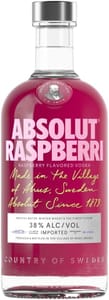 Absolut Raspberri Flavoured Vodka, 38 Percent ABV, 70cl