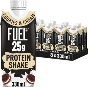 FUEL10K Cookies & Cream High Protein Shake, 330 Ml (8-Pack)