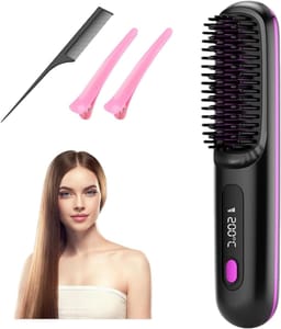Go Brush Pro Cordless Hair Straightener Brush