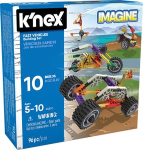 K'NEX Fun Fast Vehicles Building Set, 96-Piece, Ages 5+