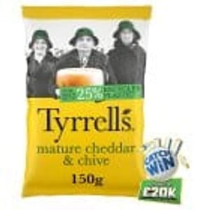 Tyrrells Mature Cheddar & Chive Crisps