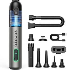 Yoyoto Cordless Car Vacuum 21000Pa, 4-in-1, 3 Suction Modes
