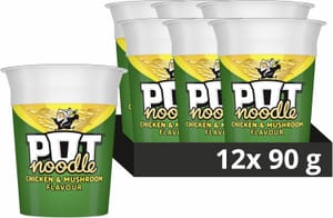 Pot Noodle Chicken & Mushroom Instant Snack 12x 90g