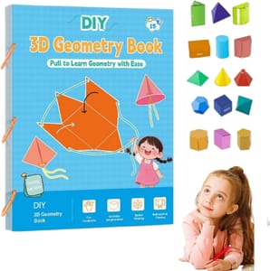 Pull String 3D Geometry Learning Book with 15 Solids
