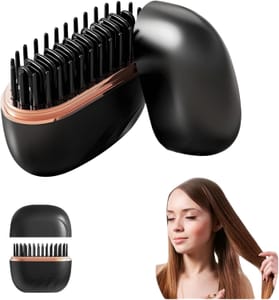 Mini Cordless 2-in-1 Hair Straightener Comb, 3 Settings
