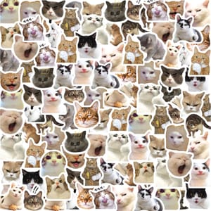 46 Cat Stickers Only 65p!