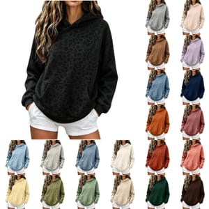 Women's Leopard Print Hoodies, Oversized Cheetah UK