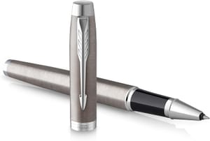 Parker IM Rollerball Pen, Stainless Steel, Chrome Trim, Gift Box