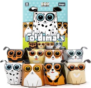 Box Buddies Foldimals Dogs Pack of 8 Paper Toys
