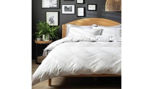 Habitat Stripe White & Grey Bedding Set - Kingsize