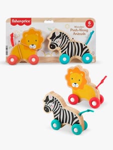 Fisher-Price Wooden Push along Animals, Pack of 2