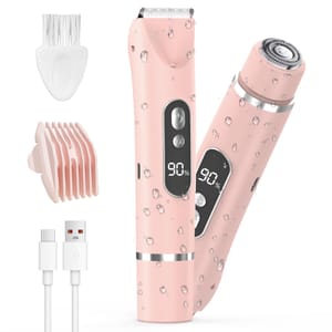 BOYUNSHI 2-in-1 Womens Electric Razor, Waterproof, LED
