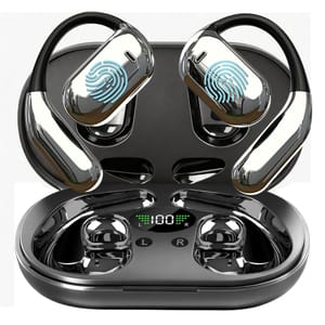 Open-Ear Bluetooth 5.4 Earbuds, 50H Playtime, IPX7, LED Display