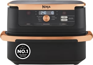 Ninja Foodi FlexDrawer Air Fryer, Dual Zone, Black and Copper