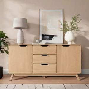 Edda Extra Wide Sideboard, Oak Effect