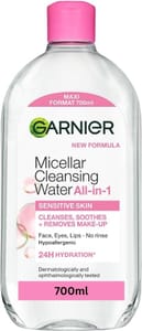 Garnier Micellar Water 700ml, All-in-One Face Cleanser & Makeup Remover