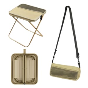 Ryfpdml Folding Camping Stool, Lightweight, Khaki