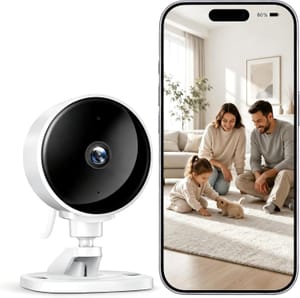 WOLFANG 1080P Indoor WiFi Security Camera with Night Vision