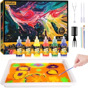 Coodoo Water Marbling Paint for Kids - Arts and Crafts