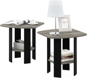 Furinno Simple Design Side Table Set of 2, 2-Tier