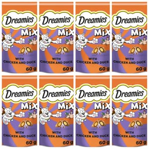 8 X 60g Dreamies Cat Treats with Chicken and Duck (£4.40/£4.16 S&S)