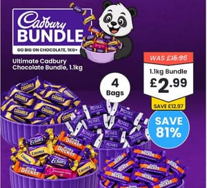 The Ultimate Cadbury Chocolate Bundle 1.1kg, 4 Bags