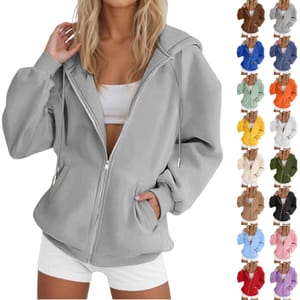 Nuoke Oversized White Hoodie Longline Jumpers for Women